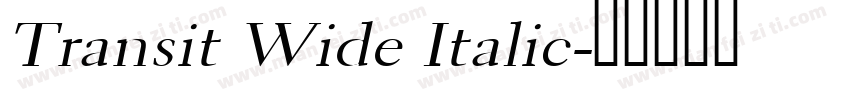Transit Wide Italic字体转换